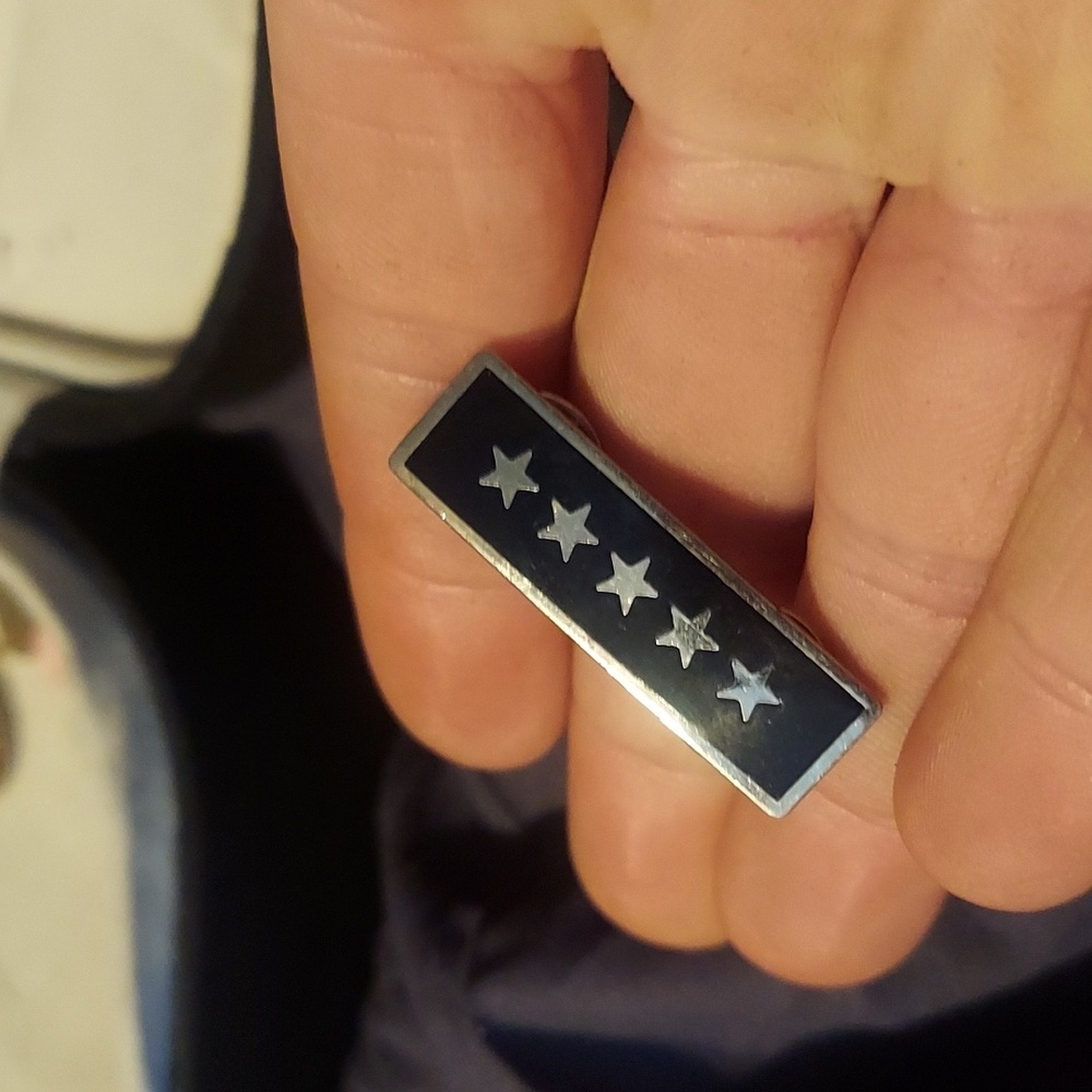 Add instant bad ass points with this realistic (maybe real?!) Military pin